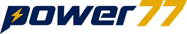Logo power77 platform hiburan online Indonesia
